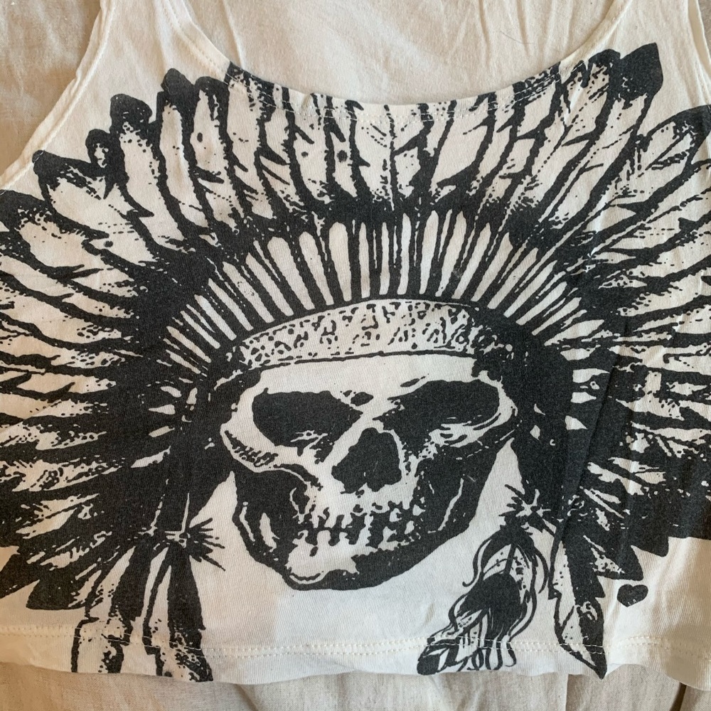 Brandy Melville Skull Headdress tank